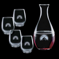 33 Oz. Riley Carafe w/ 4 Stanford Wine Glasses